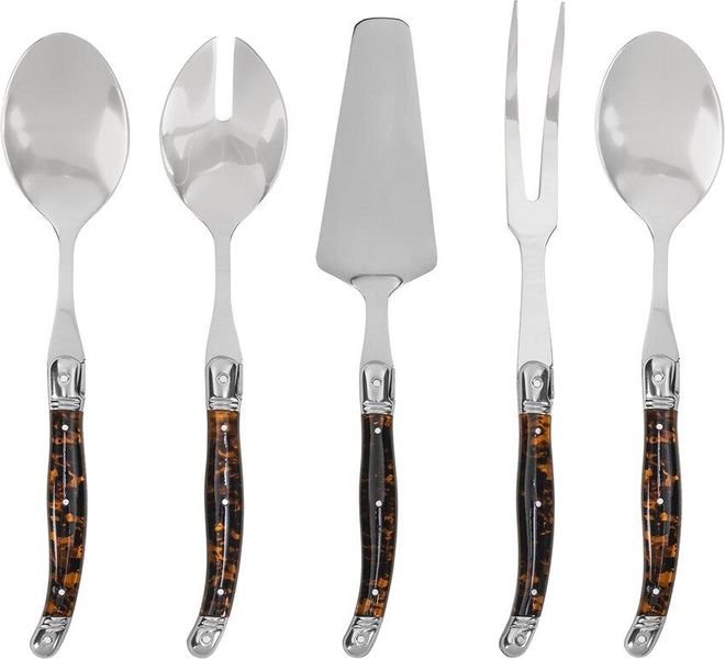 5pc Laguiole Tortoise Shell Hostess Set