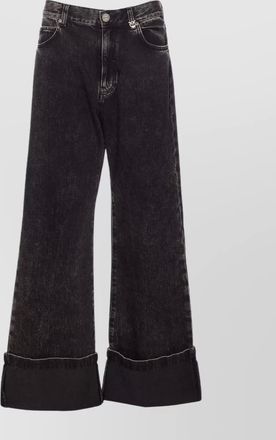 Pinko wide leg straight fit trousers with pockets