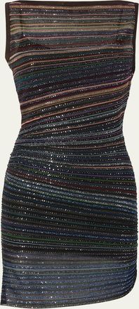 Missoni Paillette Striped Sleeveless Mini Dress