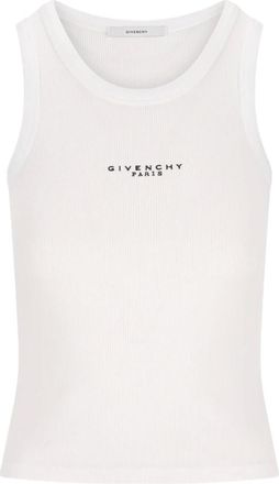 Givenchy Slim Fit Tank Top - Dames - Tops - Wit - Maat: S Katoen