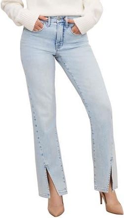 Good American Good Boy Straight Jeans in Indigo753 at Nordstrom Rack, Size 10