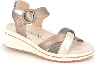Caprice Schoenen, Dames, Wit, 36 EU, Brons Combi Soepel Sand. DZ