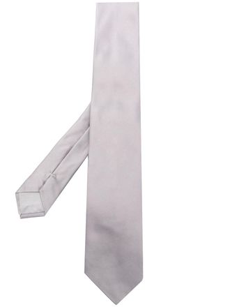 Giorgio Armani pointed-tip silk tie - men - Silk - One Size - Grey