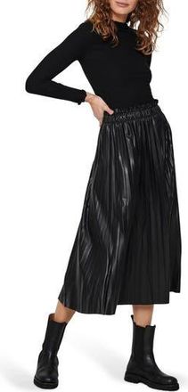 Only Emma Funnel Neck Ribbed Sweater in Black at Nordstrom Rack, Size X-Large