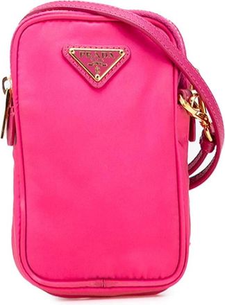 Prada Pre-owned Shoulder Bags, female, Pink, Size: ONE SIZE Pre-owned Nylon Mini Bag