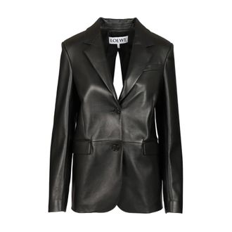 Loewe Jacket in nappa lambskin - female - Loewe - Leather Jackets - Black - XS - Jackets