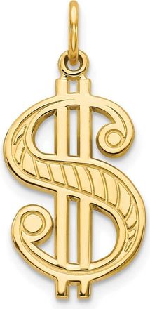 Diamond2Deal 10k Yellow Gold Solid Polished Dollar Sign Charm