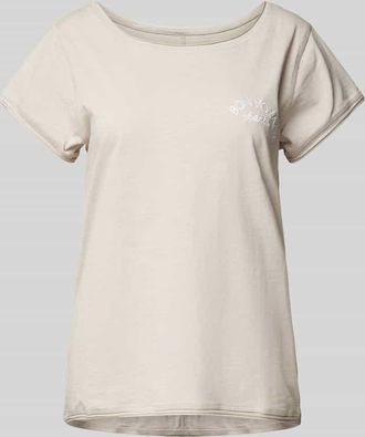 Christian Berg T-Shirt mit Statement-Stitching in Mud, Größe XS