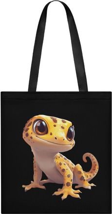 Generic Cute Leopard Gecko Womens Tote Casual Shopping Bag Lightweight Shoulder Bags Hobos Handbag for Work Travel Daily 35x40cm