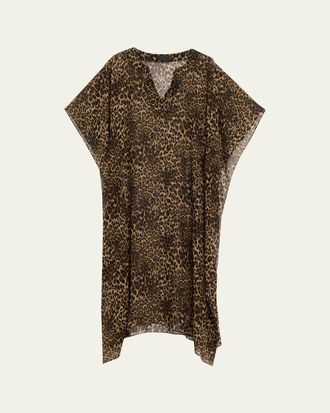 Nili Lotan Erica Leopard Kaftan Coverup