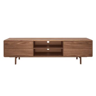 Miliboo Mueble Tv De Nogal Con Almacenaje 180 Cm Suva