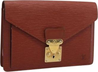 Louis Vuitton Pre-owned Epi Leather Hand Bag - Dames - Vintage Clutch - Bruin - ONE Size - Leer - Vintage