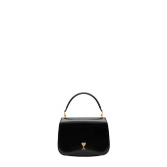 Ami Rivet de Coeur Tas - Dames - Handtassen - Zwart - ONE Size - Leer - Tassen