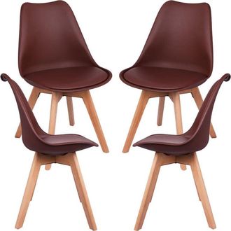 Regalos Miguel Regalos Miguel - Packs Sillas Comedor - Pack 4 Sillas Synk Basic - Marr&oacute;n