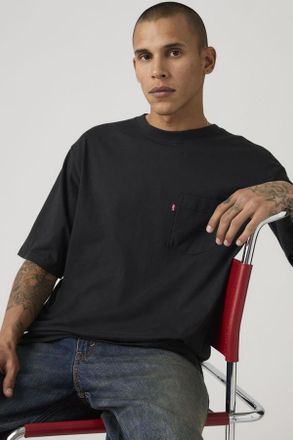 Levi's Camiseta de un bolsillo y media manga - Hombre - 2XL - Negro / Jet Black