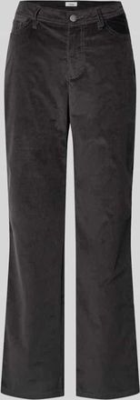 s.Oliver Red Label Regular Fit Cordhose mit 5-Pocket-Design in Anthrazit, Größe 34