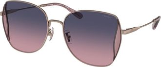 Coach HC7158D CL906 Asian Fit 9331I6 Womens Sunglasses Gold Size 58