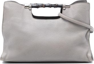 Gucci Pre-owned Gucci Medium Calfskin Bamboo Daily Shopper Satchel Ladies 7D4HC43O8HHPKKL1