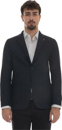 Paoloni Jasje zonder voering- gedestructureerd - Heren - Blazers - Blauw - XL - Wol - Jassen