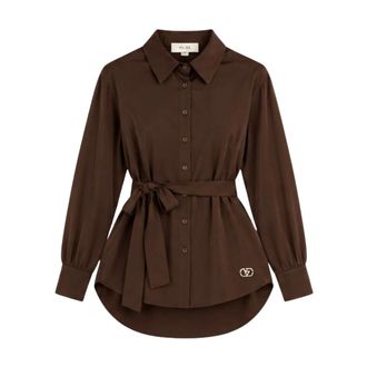 Yes-Zee Camicia con cintura - - Blouses & Shirts - Donna - Marrone - S