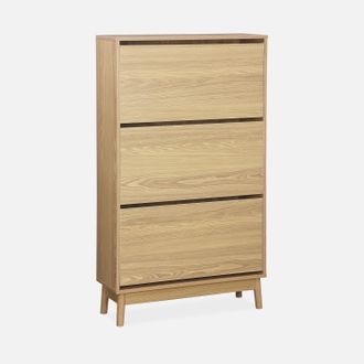 Sweeek Zapatero De Madera Con 3 Cajones Estilo Escandinavo