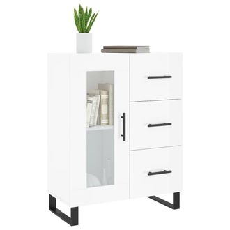 Berkfield Home Sideboard High Gloss White 69.5x34x90 cm Engineered Wood