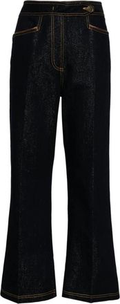Etro Jeans van lurex denim - Dames - Bootcut Jeans - Blauw - W25 - Denim - Jeans
