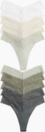 H&M 10er-Pack Tangas aus Spitze - Green