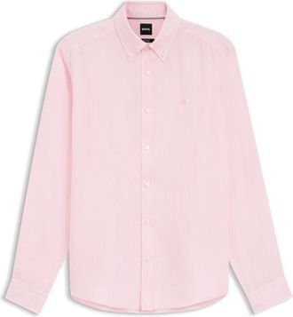 BOSS Regular-fit shirt in linen