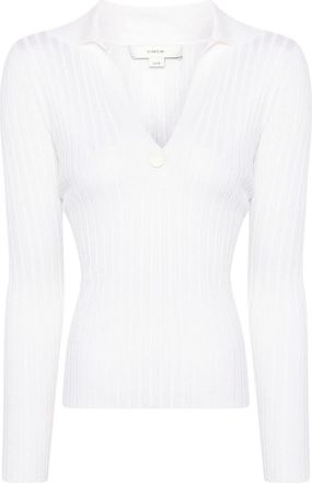 Vince Snap polo sweater - women - Wool/Silk/Nylon/Spandex/Elastane - L - White
