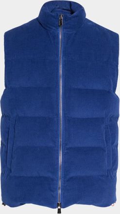 Isaia Men & apos;s Corduroy Puffer Vest