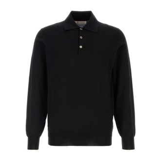 Brunello Cucinelli Brunello Cucinelli, Polo Shirts, male, Black, Size: XL Cotton Polo Shirt