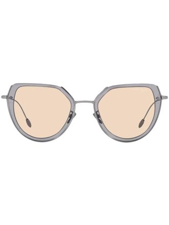 Giorgio Armani Occhiali da sole con lenti a specchio - Marrone