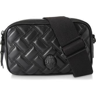 Kurt Geiger Small Kensington Leather Camera Bag in Black at Nordstrom