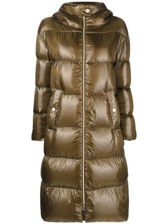 Herno quilted padded zipped coat - Green