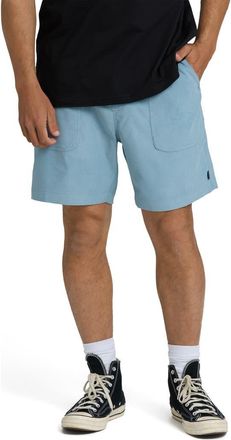 Billabong De la Cruz Water Repellent Corduroy Shorts in Blue Fog at Nordstrom, Size X-Large
