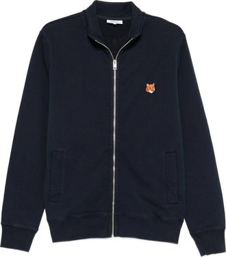 Maison Kitsun&eacute; Fox Head Cotton Zipped Sweatshirt