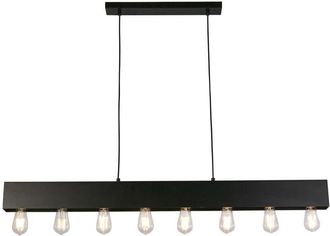 Searchlight Searchlight - Lampadario Industrial-Nordico Pianoforte Acciaio Nero 8 Luci E27