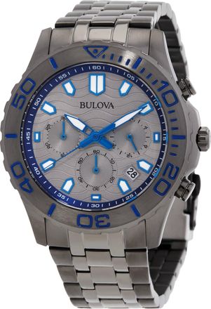 Bulova Chronograph Quartz Grey Dial Mens Watch 98B434