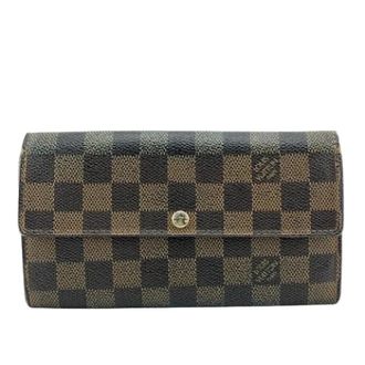 Louis Vuitton Pre-owned Wallets, female, Brown, Size: ONE SIZE Pre-owned Leather Wallet