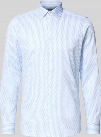 Olymp Level 5 Slim Fit Businesshemd aus Baumwoll-Mix mit Kentkragen in Bleu, Gr&ouml;&szlig;e 38