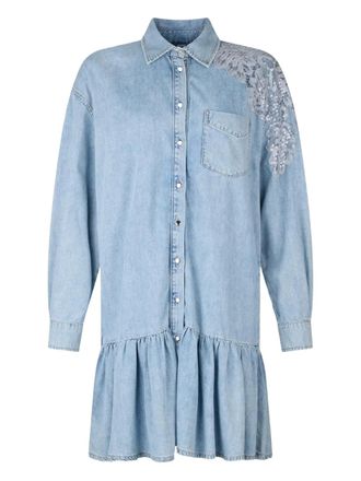 Liu Jo Jurk met kanten detail - Blauw