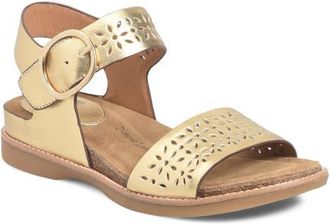 S&ouml;fft Bali III Ankle Strap Wedge Sandal in Gold at Nordstrom, Size 9.5