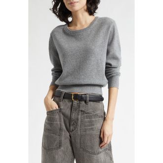 Nili Lotan Tamra Cashmere Sweater in Pebble Grey Heather at Nordstrom, Size X-Small