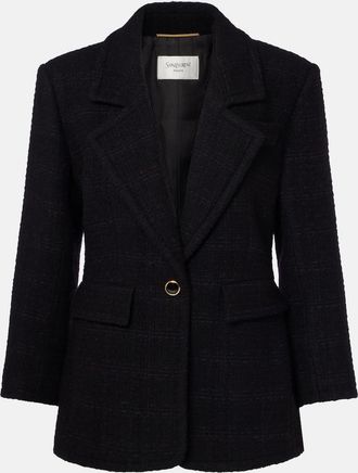 Saint Laurent Wool-blend tweed jacket