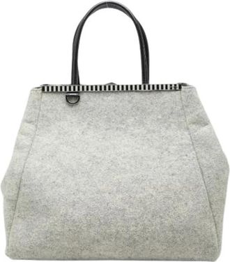 Fendi Pre-owned Tote Bags, female, Gray, Size: ONE SIZE Pre-owned 2Jours Tote bag