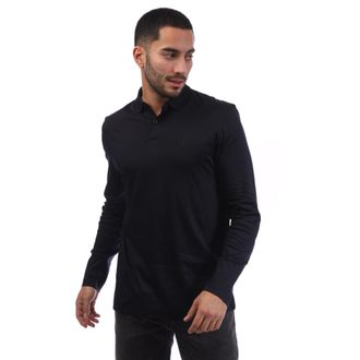 HUGO BOSS Heren Pirol Poloshirt Met Lange Mouwen (Donkerblauw)