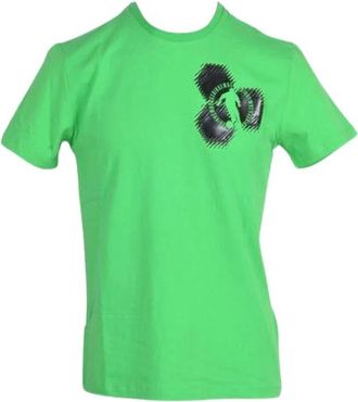 Dirk Bikkembergs Groene Grafische Tee Crew Neck - Heren - T-shirts - Groen - L - Katoen - Tops