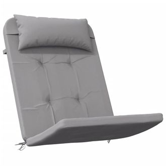 vidaXL Cojines Para Silla Adirondack 2 Uds Tela Oxford Gris Vidaxl