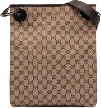 Gucci Womens Pre-owned Gg Canvas Eclipse Crossbody - Tan Textile - One Size